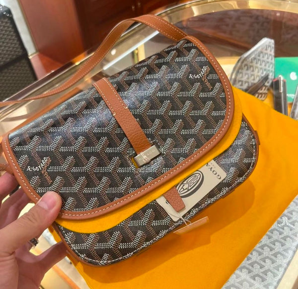 Goyard Belvedere PM Bag Black/Tan