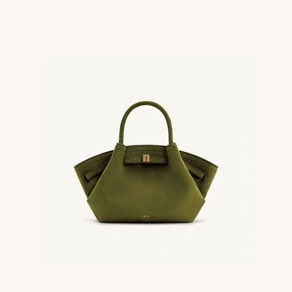 JW PIE HANA MINI FAUX SUEDE TOTE BAG - DARK OLIVE